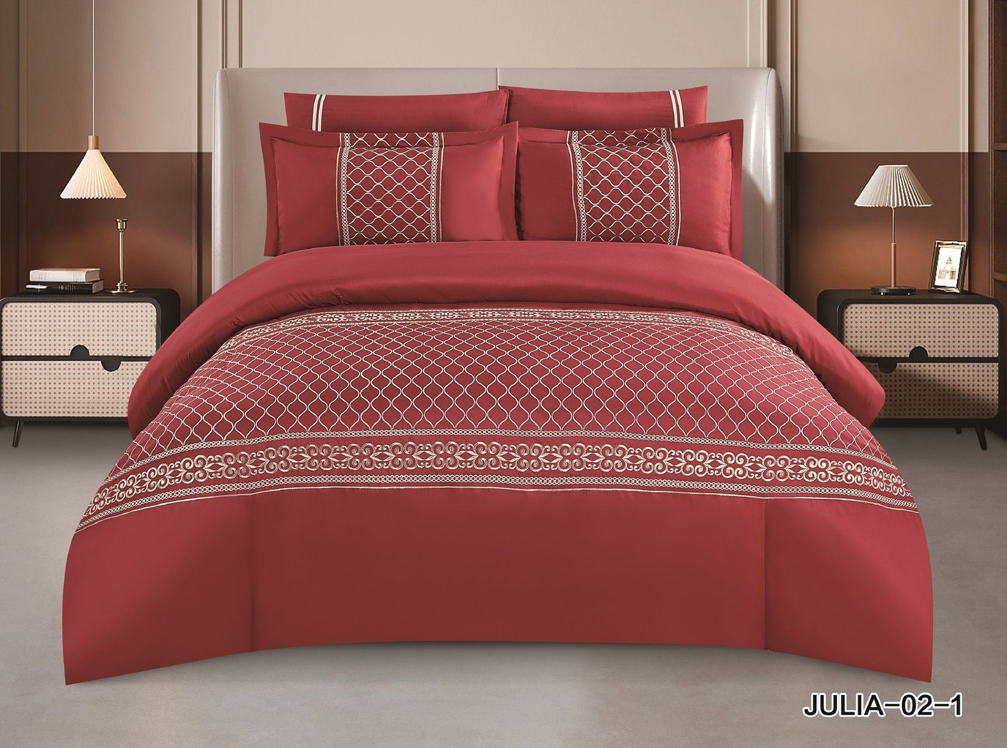 King Size 6PC Comforter Set طقم لحاف مزدوج 6 قطع